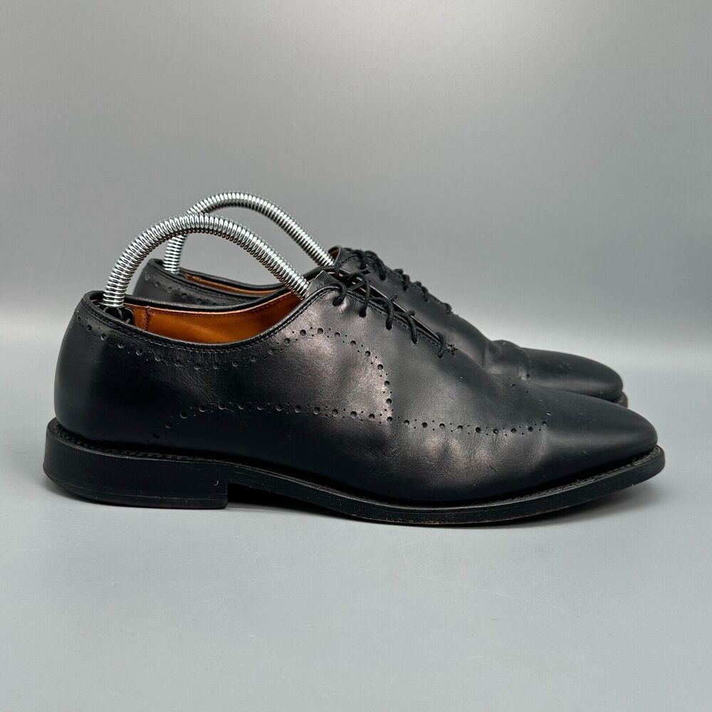 Allen Edmonds Fairfax Men's 8 Black Leather Comfort Shoes Lace Up Low Top